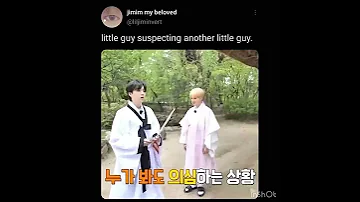 Little Jimin Suspecting Other Little Guy 