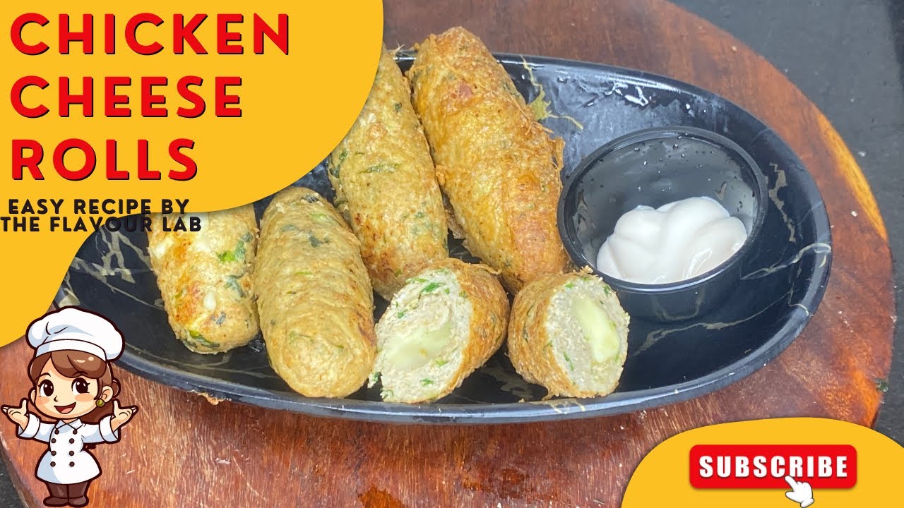 EASY CHICKEN CHEESE ROLL RECIPE |CHICKEN CHEESE ROLL | - YouTube