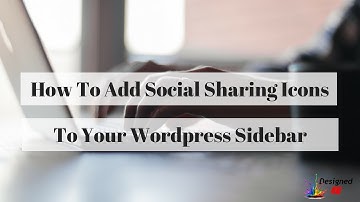 How To Add Social Icons To Your Wordpress Sidebar