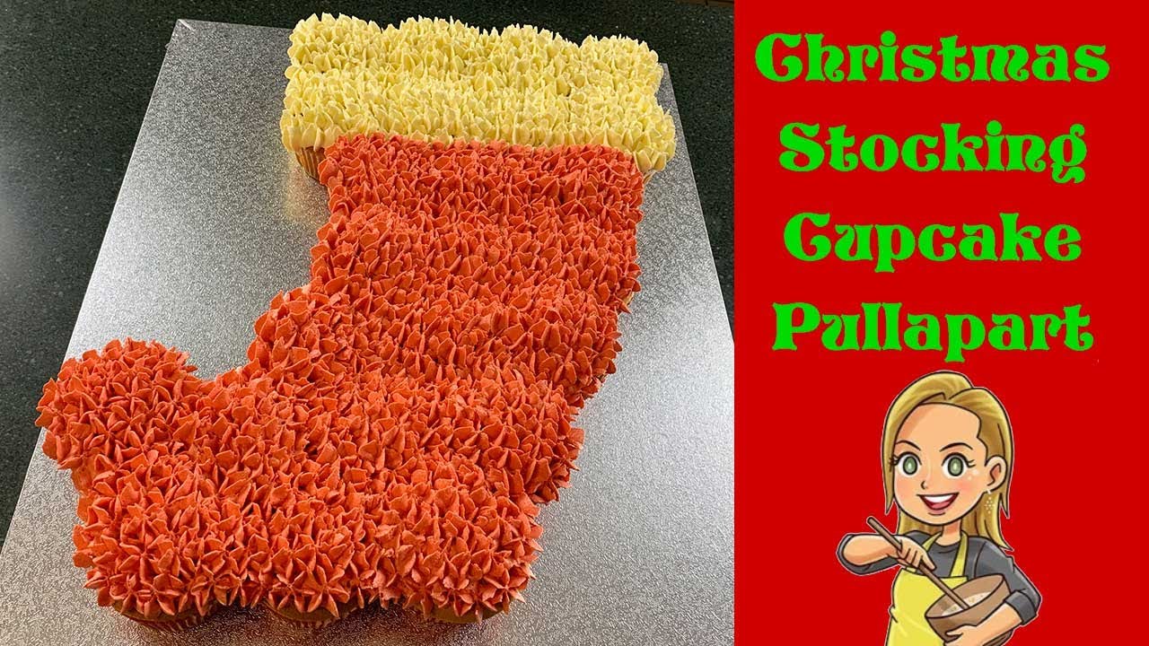 Christmas Stocking Cupcake Cake Pullapart Cake YouTube