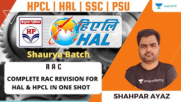 COMPLETE RAC REVISION FOR HAL & HPCL IN ONE SHOT | RAC | FOR HPCL | HAL | ISRO | IES | Shahpar Ayaz
