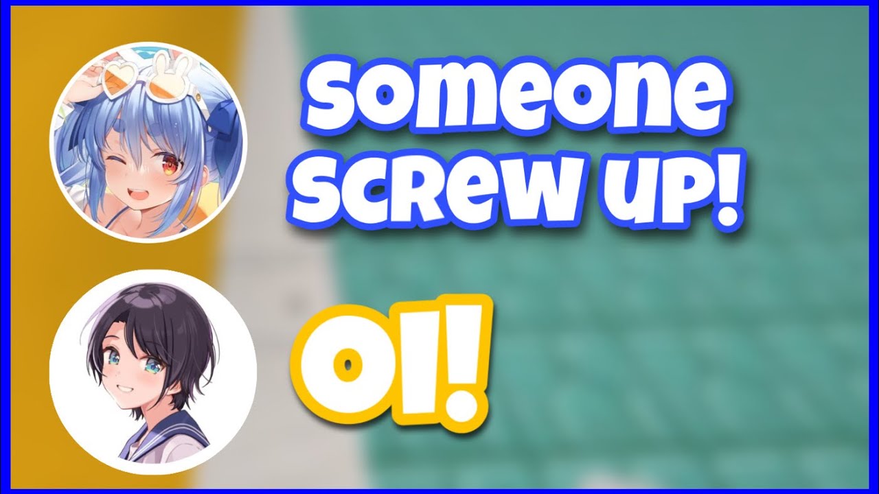 Pekora exposing Subaru’s mistake after Subaru was teasing her