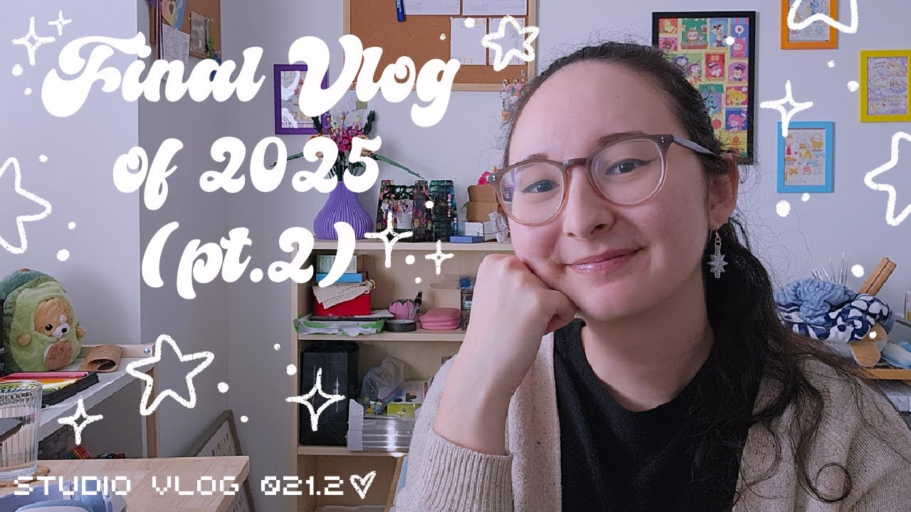 process footage, a finalized icon, and ideas for 2026! | studio vlog 021 (pt.2) ♡