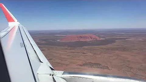 Uluru (Ayers Rock) Sighting on Approach into AYQ Airport (JQ664) | Jetstar A320 (VH-VFQ)