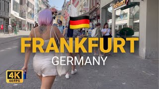 Frankfurt 🇩🇪. Germany 2022 | Walking tour in city center and skyscrapers (4K 60FPS-HDR)
