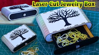 How to make Laser Cut Living Hinges Jewelry Box Modern Jewellery Box Design 3mm Free Vector