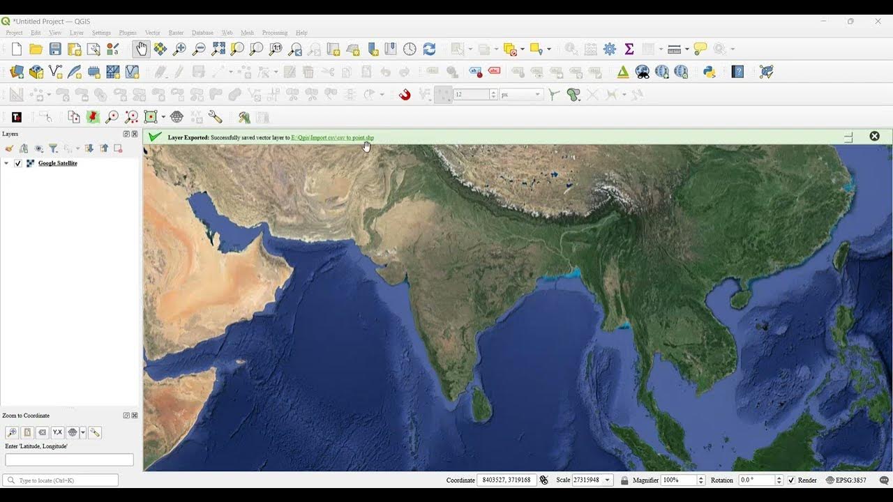 Importing CSV Coordinates into using QGIS 3.36.1 - YouTube