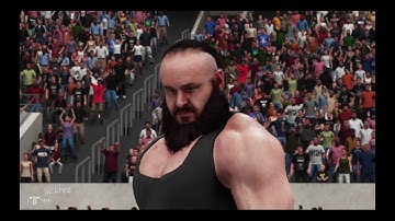 WWE 2K19 break the ring !!