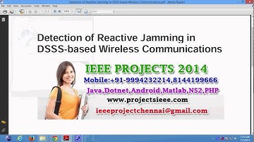 Detection of Reactive Jamming in DSSS based Wireless Communications