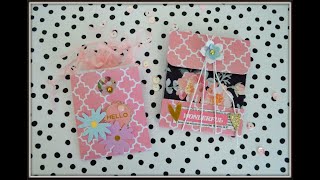 6x6 PAPER | Double Pocket Accordion Folder & Cute Mini Gift Bag Set | TUTORIAL | Happy Mail Idea