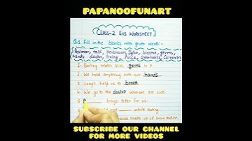 class-2 EVS Worksheet.EVS worksheet for class-2.बचचों को इस तरह की worksheet बना के दें#worksheets.