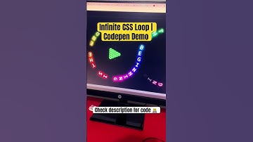 Infinite CSS Loop | Codepen Demo #cssanimation #htmlcss #shorts