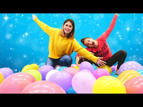 Balon patlatma challenge ve slime şişirme challenge! Süper eğlenceli video! Kız oyunları.