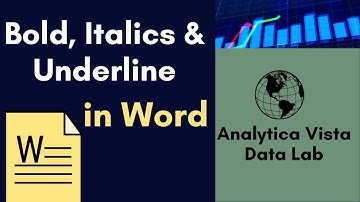 How to use bold, italics, and underline text in ms word