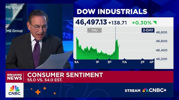 Consumer sentiment comes in at 55.0 vs. 54.0 estimated