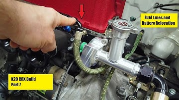 Rywire K20 CRX Build Episode 8 Fuel Lines and Battery Mount