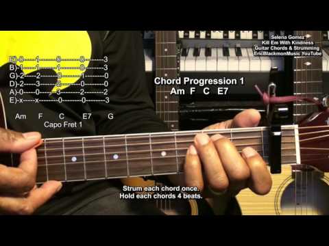 KILL EM WITH KINDNESS Selena Gomez EASY Acoustic Guitar Chords Tutorial EEMusicLIVE