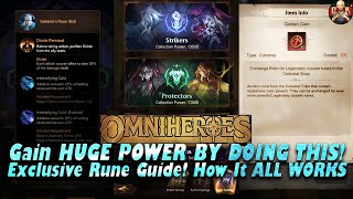 [Omniheroes] - Quick trick for MASSIVE power gain & Explaining EXCLUSIVE RUNES! How they work!