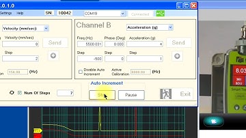 VSG301 - Connected to TPI 9080 and run in loop mode for continuous  machinery vibration demo needs
