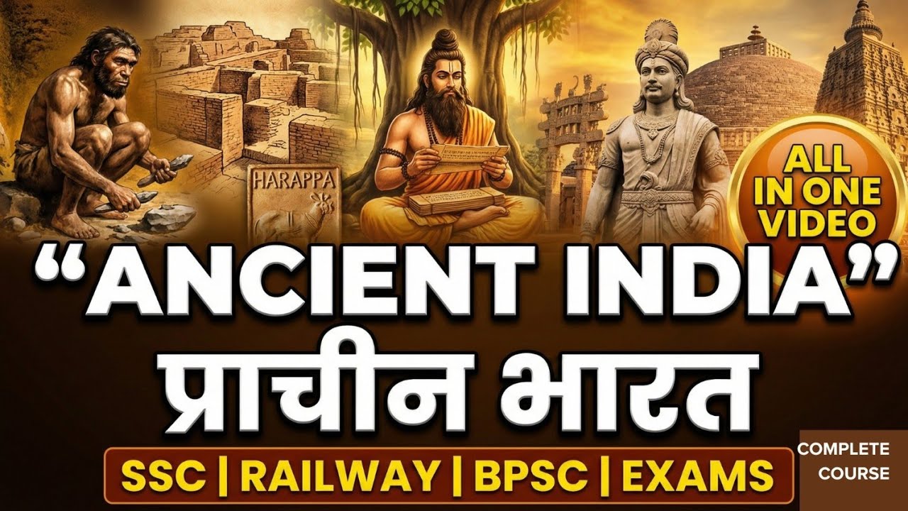 Ancient India Complete Marathon | Prehistoric to Gupta Age | SSC, Railway | Rao Institute9