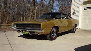 1968 Dodge Charger R/T in Medium Gold & 426 Hemi Engine Sound on My Car Story with Lou Costabile