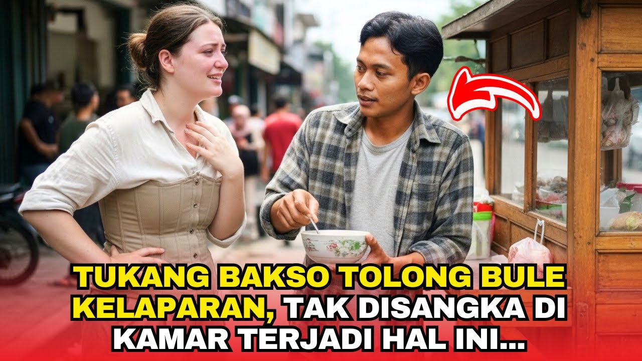 BULE BELANDA MENANGIS DITOLONG TUKANG BAKSO, TAK DISANGKA ENDINGNYA BEGINI !