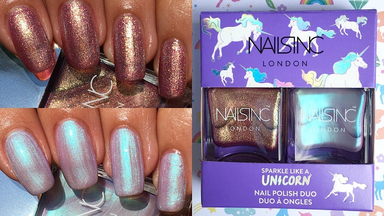 Nails Inc Sparkle Like a Unicorn Duo Set | The Polished Pursuit - YouTube