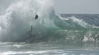 NEWPORT BEACH  GIANT BACKWASH SURFING