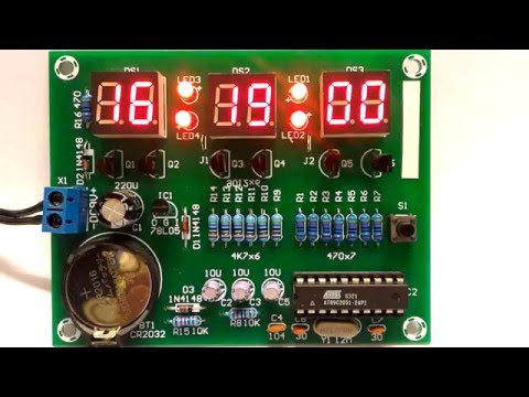 6位LED數字鐘演示