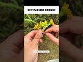 How to Make a Natural Daisy Flower Crown from Scratch for Free #DIYFlowerCrown #YellowFlowerCrown