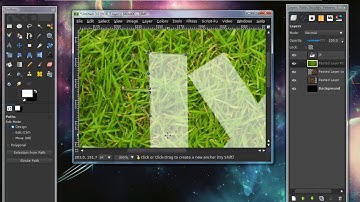 How to create grassy text in GIMP