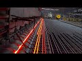 Amazing scale process of mass production of rebar korean steel factory