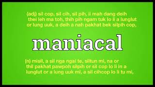 Maniacal Meaning In Ngawn