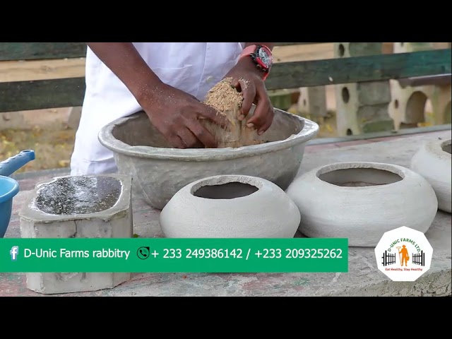 Concrete Feeders and Drinkers for Rabbits and Grasscutters