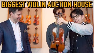 Playing the Da Vinci Strad (Visiting World's Biggest Violin Auction House)