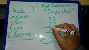 2 digit subtraction: Expanded Method