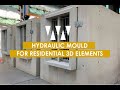 Hydraulic mould for residential 3d elements