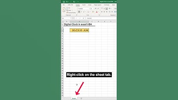 Digital Clock in excel VBA 💯 #exceltutorial #exceltips #exceltricks #excel