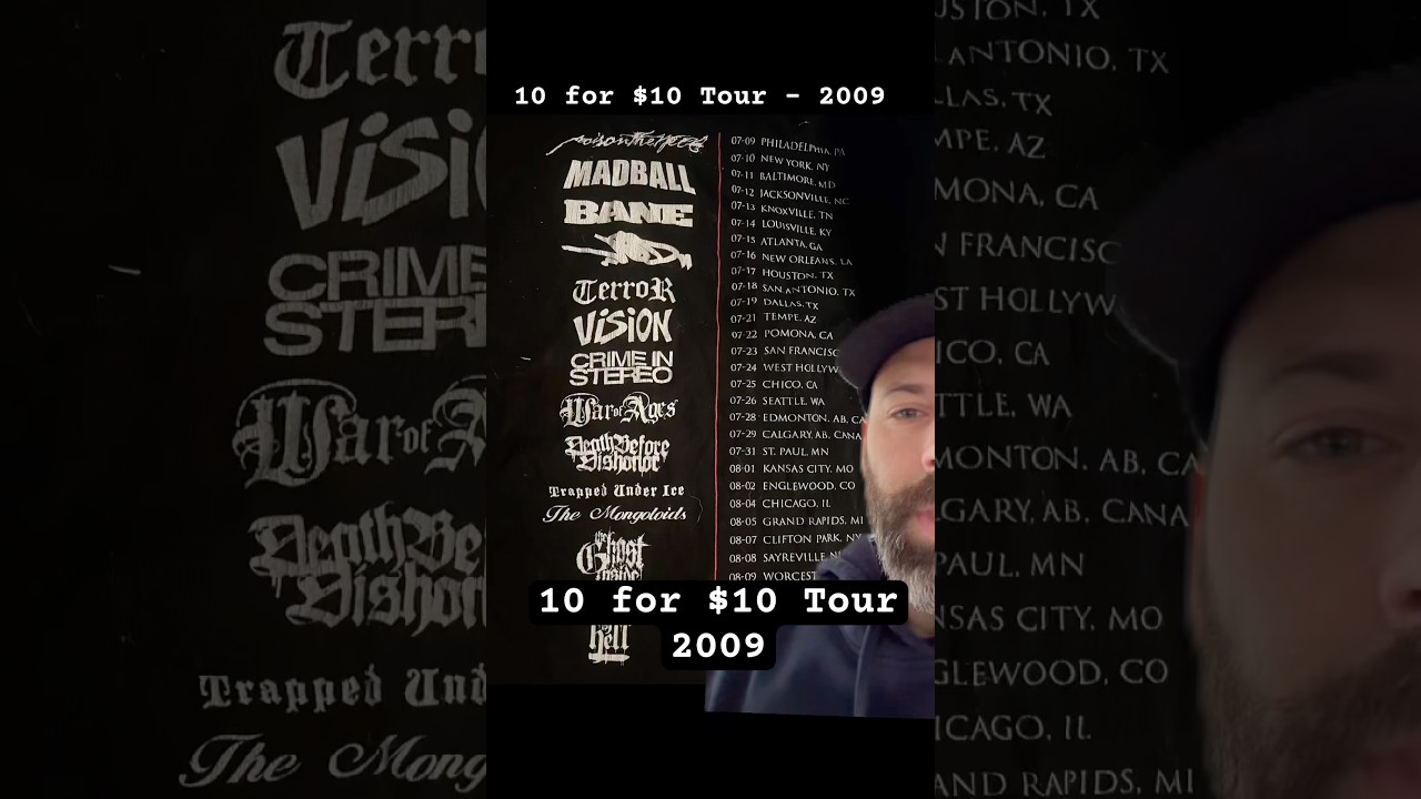 The 10 for $10 Tour in 2009 is the best touring lineup of all time #madball #bane #poisonthewell