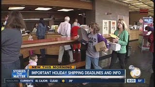 Important holiday shipping deadlines and information