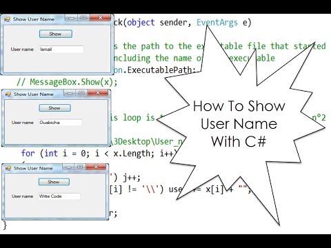 How To Show User Name With C#