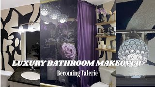 JULY FLOURISHING 🌿 Episode  11 | Luxury Master Bathroom Makeover | DIY Hand-Painted Wallpaper