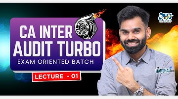 CA Inter Audit Exam Oriented - Lec 1 | Complete Audit Revision🚀 |  CA Harshad Jaju | HJ Classes