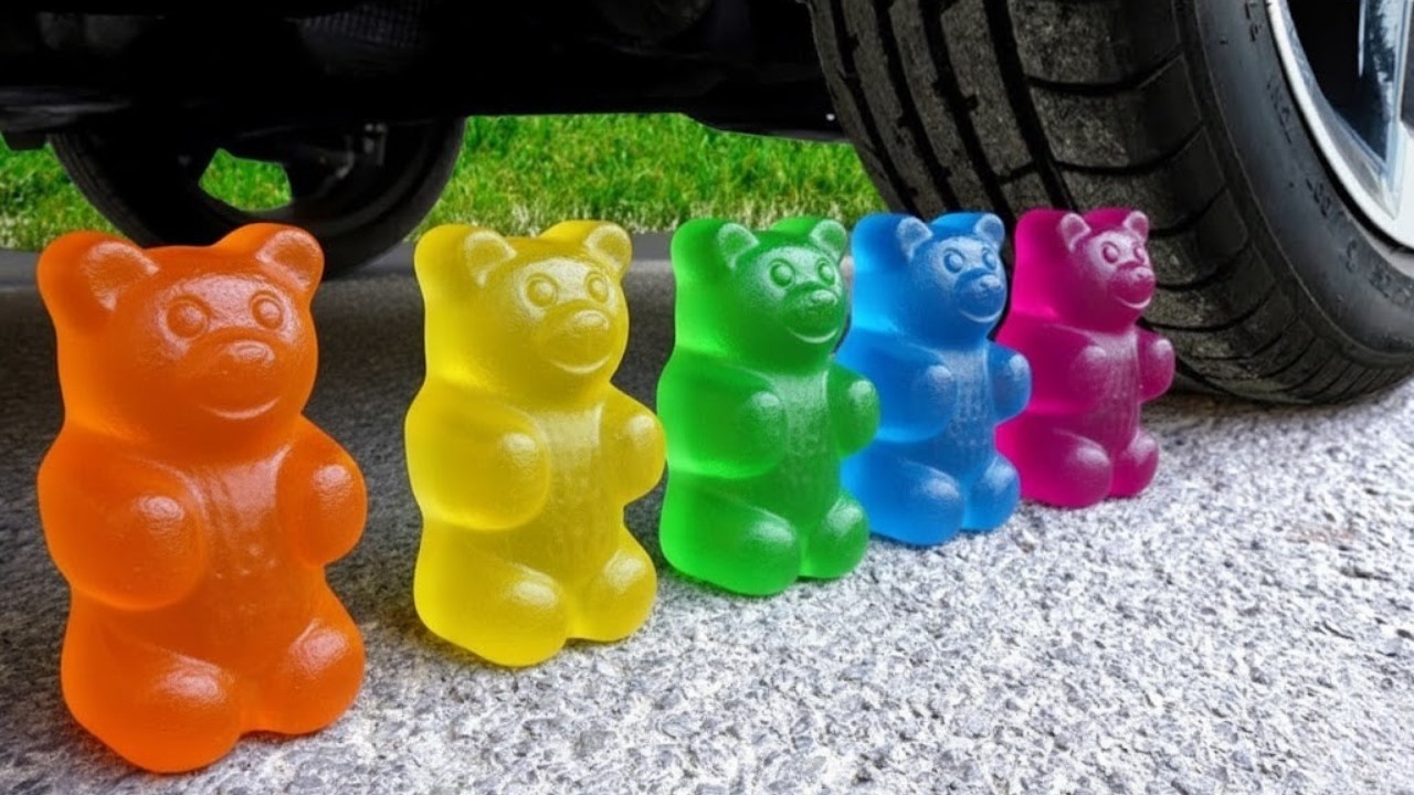 Crushing Experiments Video! &Car vs Crunchy Color Giant Toothpaste Balloons & Soft Things By Car 2