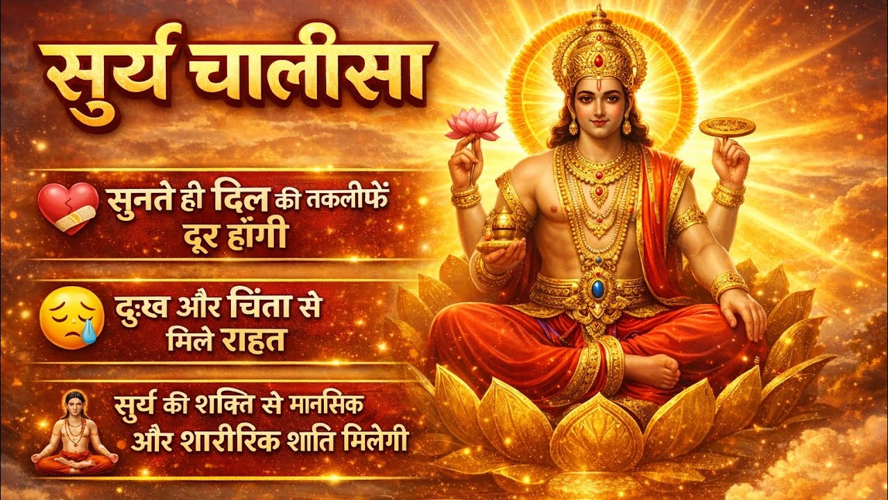 Surya Chalisa 11 Times Non-Stop | Powerful Sun God Prayer for Positivity & Energy #yt #suryachalisa