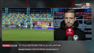 INTERVIU. Chipciu, după ce „U” Cluj a ratat play-off-ul: „Presiunea a fost cam mare”