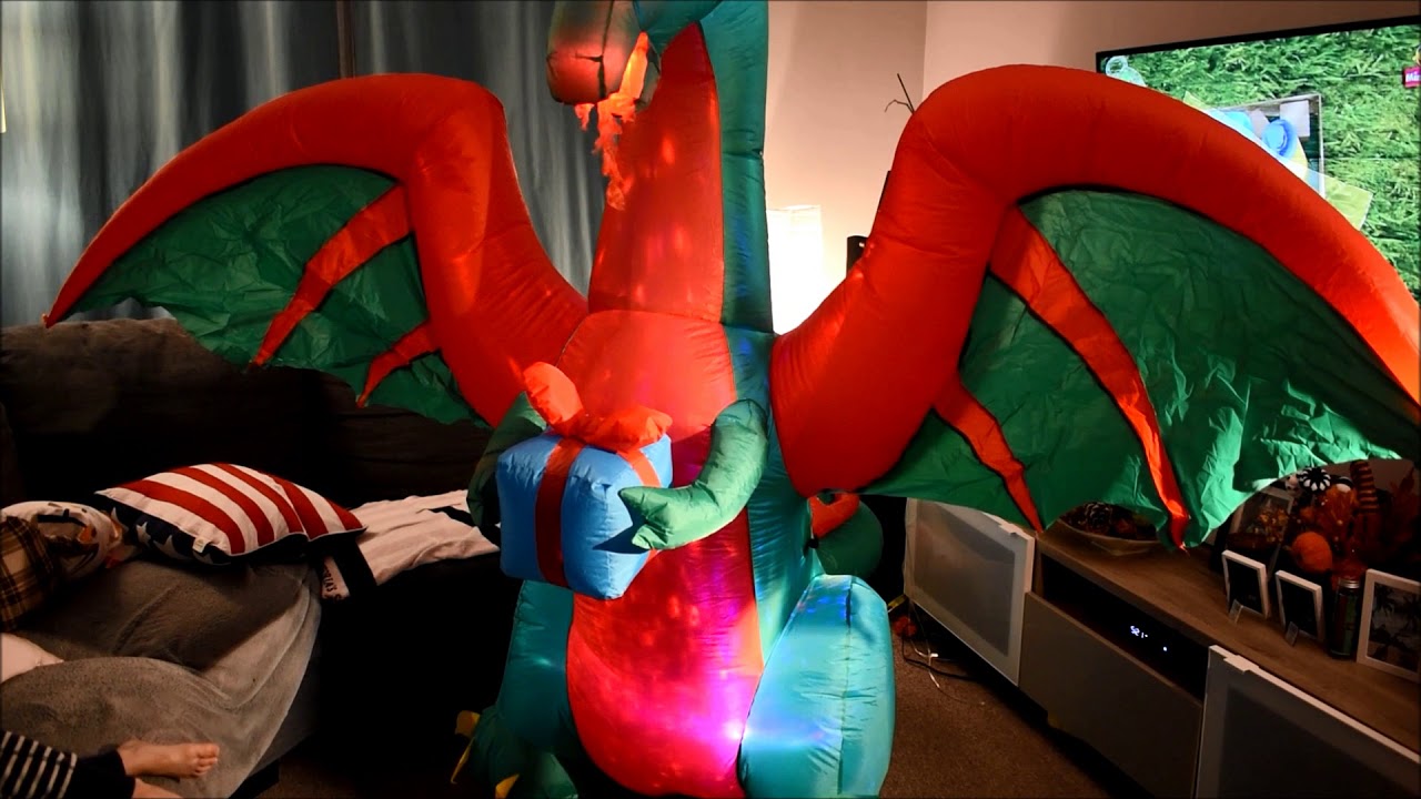 Dragon Giant Sized Airblown Inflatable Christmas unboxing