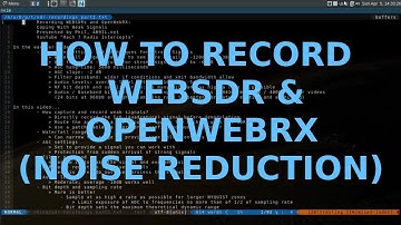 How to Record WebSDR and KiwiSDR  and Use Noise Reduction 2020 | Shortwave Radio | Internet SDR