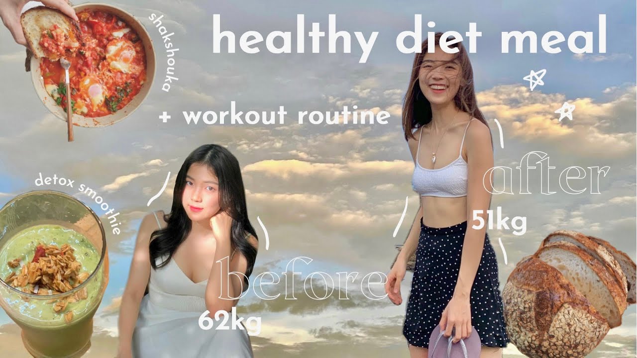What I Eat in a Day 减脂餐🌱 🥑 | simple healthy diet meals + home workout routine. (Asian)