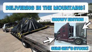 FISRT TIME Delivering In The MOUNTAINS | *SNOWY EDITION IN SD*  #hotshot#cdl #vlog#truckdriver